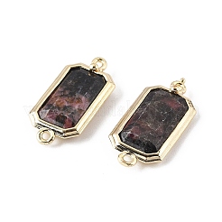 Натуральный родонит граненый прямоугольник соединительные подвески&nbsp;G-H323-04G-01