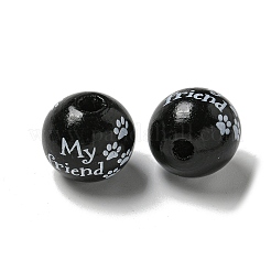 Набивные деревянные европейские бусины&nbsp;WOOD-G022-20F