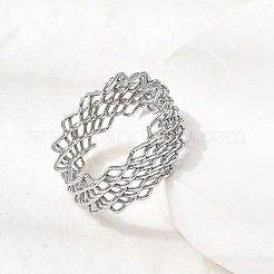 5 шт. открытые манжеты из нержавеющей стали 304 для женщин&nbsp;RJEW-K313-02P