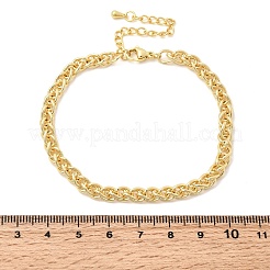 Латунные браслеты в виде пшеничных колосьев для женщин&nbsp;BJEW-H639-11G