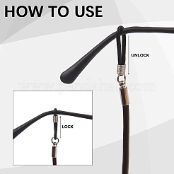 Ремешок из коровьей кожи для очков&nbsp;AJEW-WH20033-113B-01