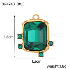 Подвески из нержавеющей стали 304 со стразами&nbsp;STAS-OY003-90G