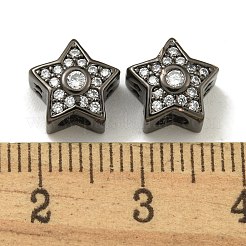 Покрытие стойки латунь микропаве прозрачные кубические циркониевые бусины KK-A220-04B