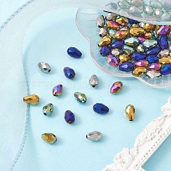 100шт 5 цвета гальванических стеклянных бусин&nbsp;EGLA-YW0001-62