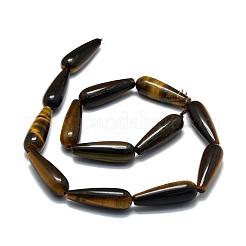 Природных тигровый глаз бисер нитей G-E576-34