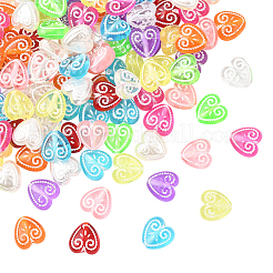 200 шт. 10 цвета прозрачные бусины из смолы&nbsp;RESI-SC0006-49