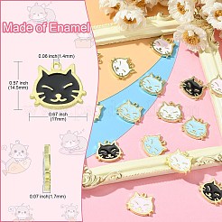 40шт 4 цвета сплава эмалевые подвески&nbsp;ENAM-CJ0004-16