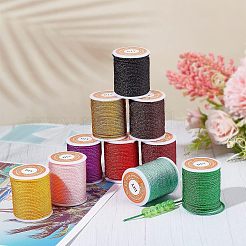 10 рулон плетеных нейлоновых ниток 10 цветов NWIR-OC0001-07