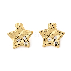 Серьги-гвоздики из нержавеющей стали 304 со стразами для женщин&nbsp;EJEW-U052-02G