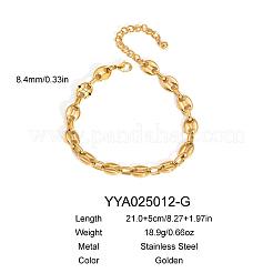 Модные женские браслеты-цепочки из нержавеющей стали 304 в форме кофейных зерен&nbsp;CS8470-1