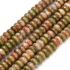 Природные Unakite бисер нитей G-L635-A15-4x2mm