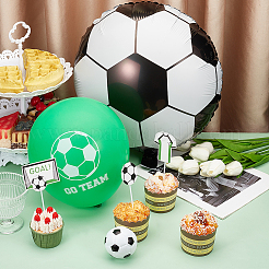 Футбольные бумажные украшения для торта AJEW-SC0002-75