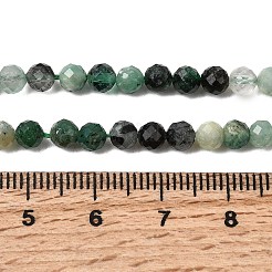 Натуральные изумрудные бисерные пряди G-Z106-A02-4mm-02