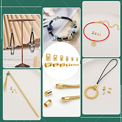 1 коробка концы смешанный латунь шнур&nbsp;KK-PH0009-03G-B