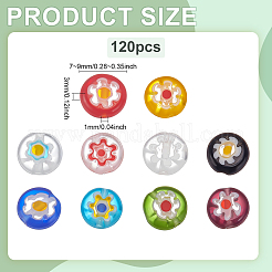 120шт стеклянные бусины миллефиори ручной работы LAMP-ME0001-11