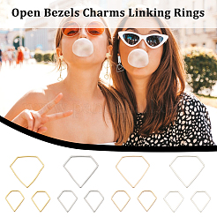 80 шт. 8 стиля соединительных колец из цинкового сплава&nbsp;FIND-GA0004-09