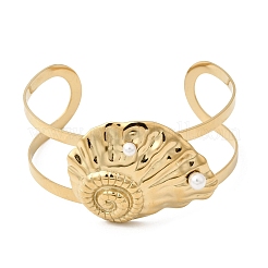 Стильные браслеты-манжеты из нержавеющей стали 304&nbsp;BJEW-K302-01D-G