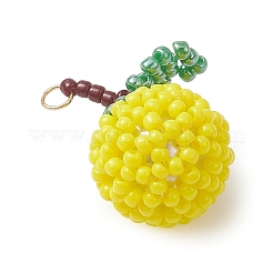 Подвески из стеклянных бусин оранжевого цвета&nbsp;PALLOY-MZ01134-01