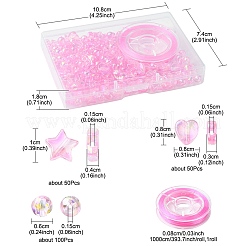 200шт экологически чистые прозрачные акриловые бусины&nbsp;MACR-YW0002-85