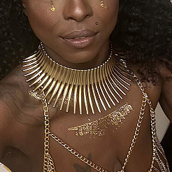 Комплекты из ожерелий с подвесками и серег-гвоздиков из сплава&nbsp;FS-WG88D02-01