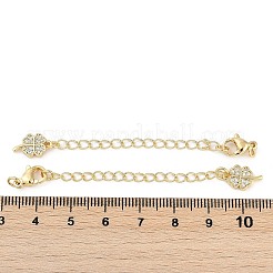 Латунные микро-паве кубические цирконии заканчиваются цепочками KK-U043-04G