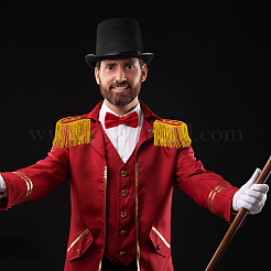 1 пара съемных погон с кисточками из ткани AJEW-FH0006-44A