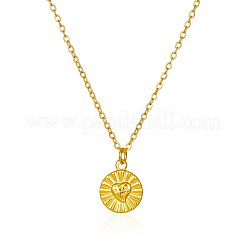 Нержавеющая сталь плоская круглая с кулоном в форме сердца ожерелья для женщин повседневные повседневные украшения EU8880-2