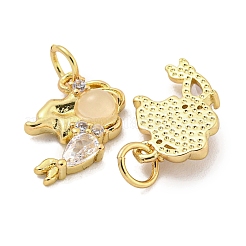 Подвески-русалочки из натурального белого нефрита KK-Q814-21G-02