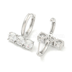 Латунные стеклянные серьги EJEW-S228-06P