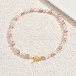 Элегантные стеклянные жемчужины круглые бусины металлические ot ожерелья для женщин DC4506