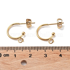 Фурнитура для сережек-гвоздиков из нержавеющей стали 304&nbsp;STAS-Z028-B02-G-02