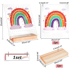 Прозрачные акриловые подставки для сережек с наклоном назад&nbsp;EDIS-WH0035-20B-03