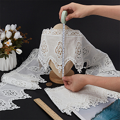 3 ярд хлопка с вышивкой и цветочной кружевной отделкой&nbsp;OCOR-FG0002-87