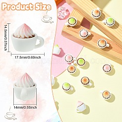 30 шт. 3-цветные мини-кофейные чашки&nbsp;DJEW-CJ0001-10