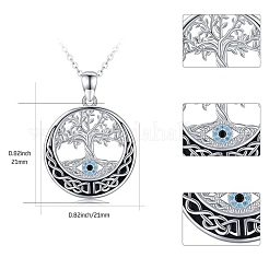 Готический сплав горный хрусталь древо жизни кулон ожерелья для женщин PW-WG4F1F7-01