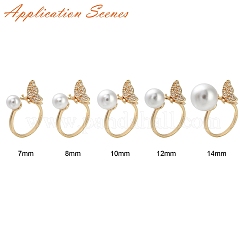 Оправа для кольца-манжеты из латуни с микропаве из кубического циркония в виде бабочки&nbsp;LS-KK-A244-01E-G