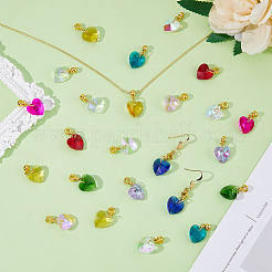 24шт 12 цвета граненое стекло европейские подвески с подвесками&nbsp;PALLOY-AB00176