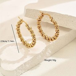 Элегантные серьги-кольца из нержавеющей стали VZ4078