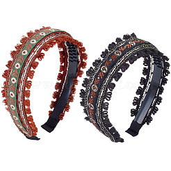 2 шт. 2-х цветные цветочные резинки для волос украшения для женщин&nbsp;OHAR-CY0001-19A