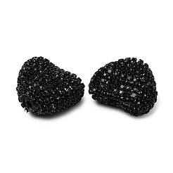 Сверкающие акриловые бусины в форме сердца с украшением из страз&nbsp;LS-OACR-NH0001-02B-08