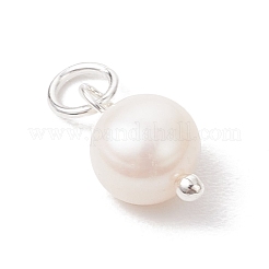 Подвески из натурального культивированного пресноводного жемчуга с двух сторон полированные PALLOY-JF04036-02