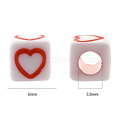 Поделки белые акриловые бусины SACR-YW0001-14