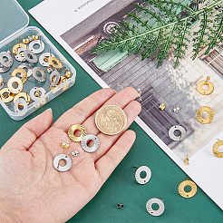 40 шт. 2 цвета 201 нержавеющая сталь фурнитура для сережек-гвоздиков&nbsp;STAS-DC0011-65