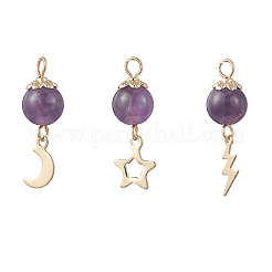 3шт подвески из натуральных смешанных драгоценных камней&nbsp;PALLOY-JF04756