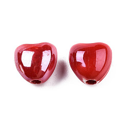 Перламутровый ручной работы фарфора бусины&nbsp;PORC-T007-21-14