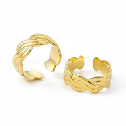 Ионное покрытие(ip) 304 нержавеющая сталь манжета кольцо для женщин RJEW-C060-32G