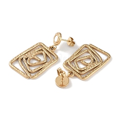 Серьги-гвоздики в форме ракушки из нержавеющей стали 304&nbsp;EJEW-L283-037G