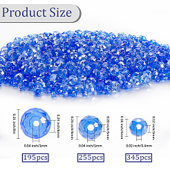 Стеклянные бусины с гальваническим покрытием  EGLA-PA0001-02C