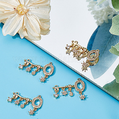 5шт латунные подвески из кубического циркония&nbsp;KK-BBC0003-05