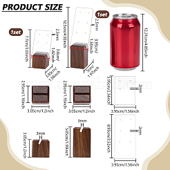 2 шт. 2 стиля прозрачный акриловый органайзер для сережек с наклонной задней частью и деревянными основаниями&nbsp;EDIS-WH0022-40